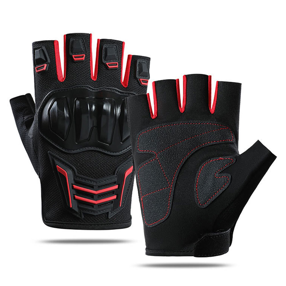 Motorcycle Gear Gloves - 通気性オートバイ手袋夏ハーフフィンガー Guantes モト男性バイク乗馬手袋保護具 ATV MTB サイクリング手袋