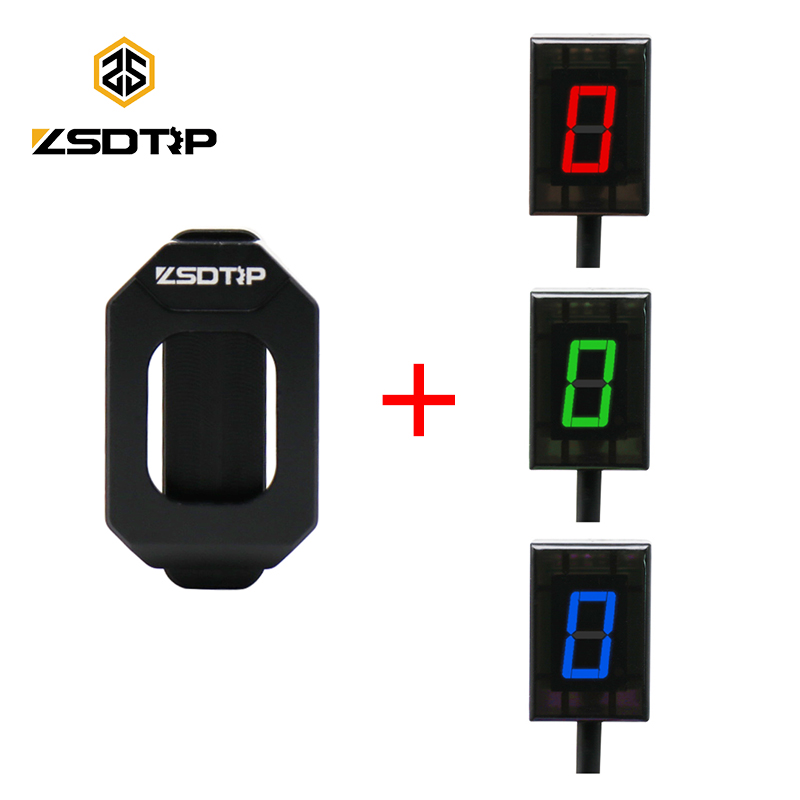 Motorcycle Gear Display - ZSDTRP 6 スピードユニバーサルオートバイデジタルギアインジケータ LED ディスプレイシフトレバーマグネットギアインジケータホルダー