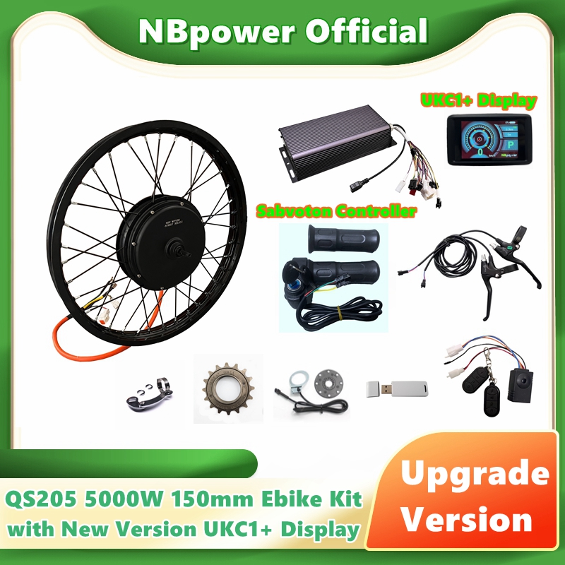 Motorcycle Gear Display - NBpower/QS205 5000W V3 150mmリアモーターサイクルホイールモーター 5000Wコンバージョンキット（サブボトンコントローラー、最新UKC1+ディスプレイ付き）