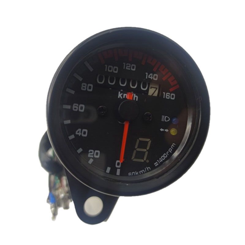 Motorcycle Gear Display - A95E-新しいバイクダッシュボード走行距離計LED Kmメーターダッシュボードオートバイディスプレイレトロタコメーターギア付き