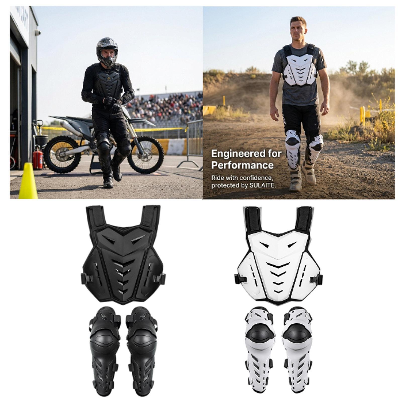 Motorcycle Gear Equipment - オートバイチェストプロテクター膝パッド人間工学に基づいた通気性のある装備乗馬保護具乗馬ベストボディプロテクション