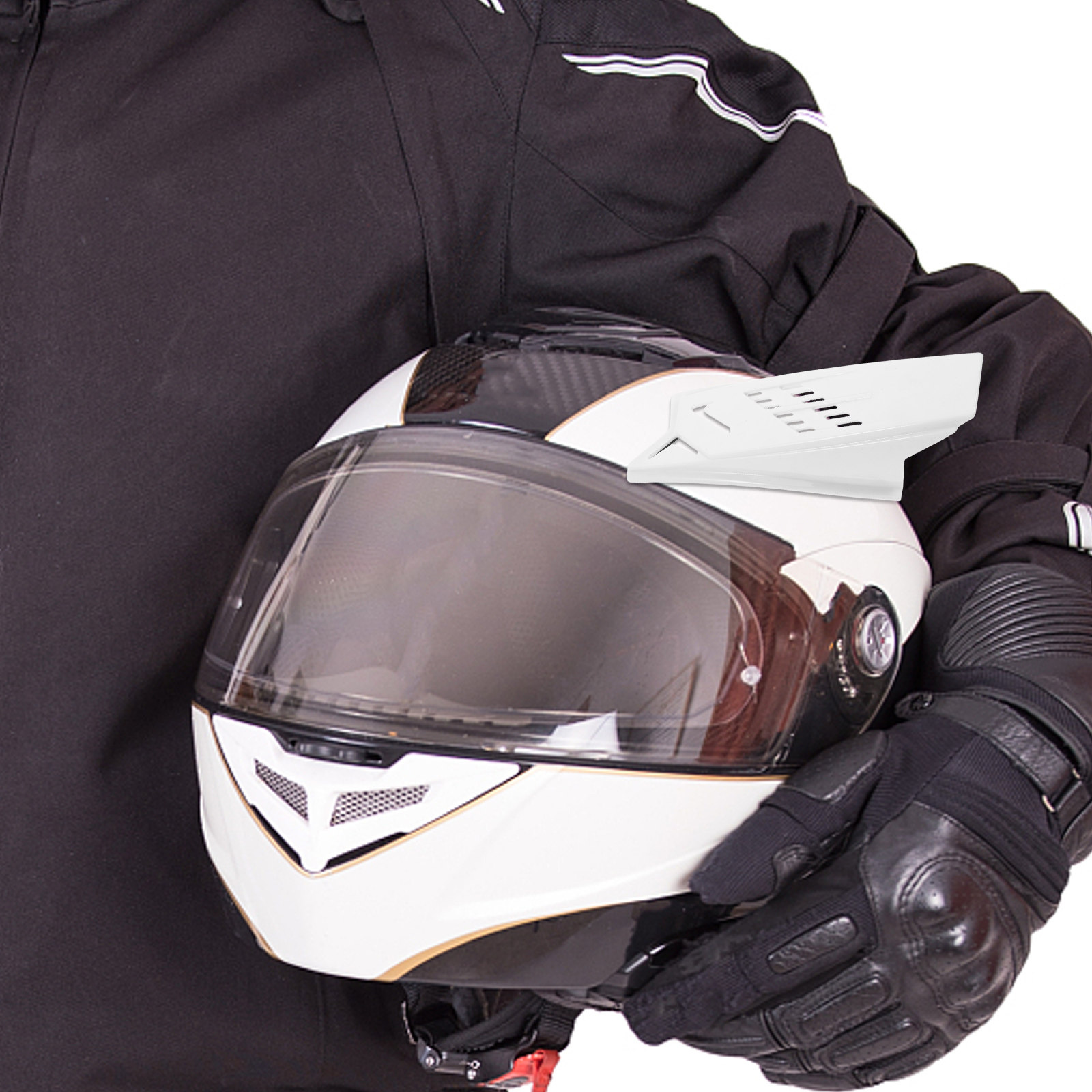 サイクリングホーン 1ペア 軽量 パンクスタイル デコレーシ - Motorcycle Gear White のレビューと価格