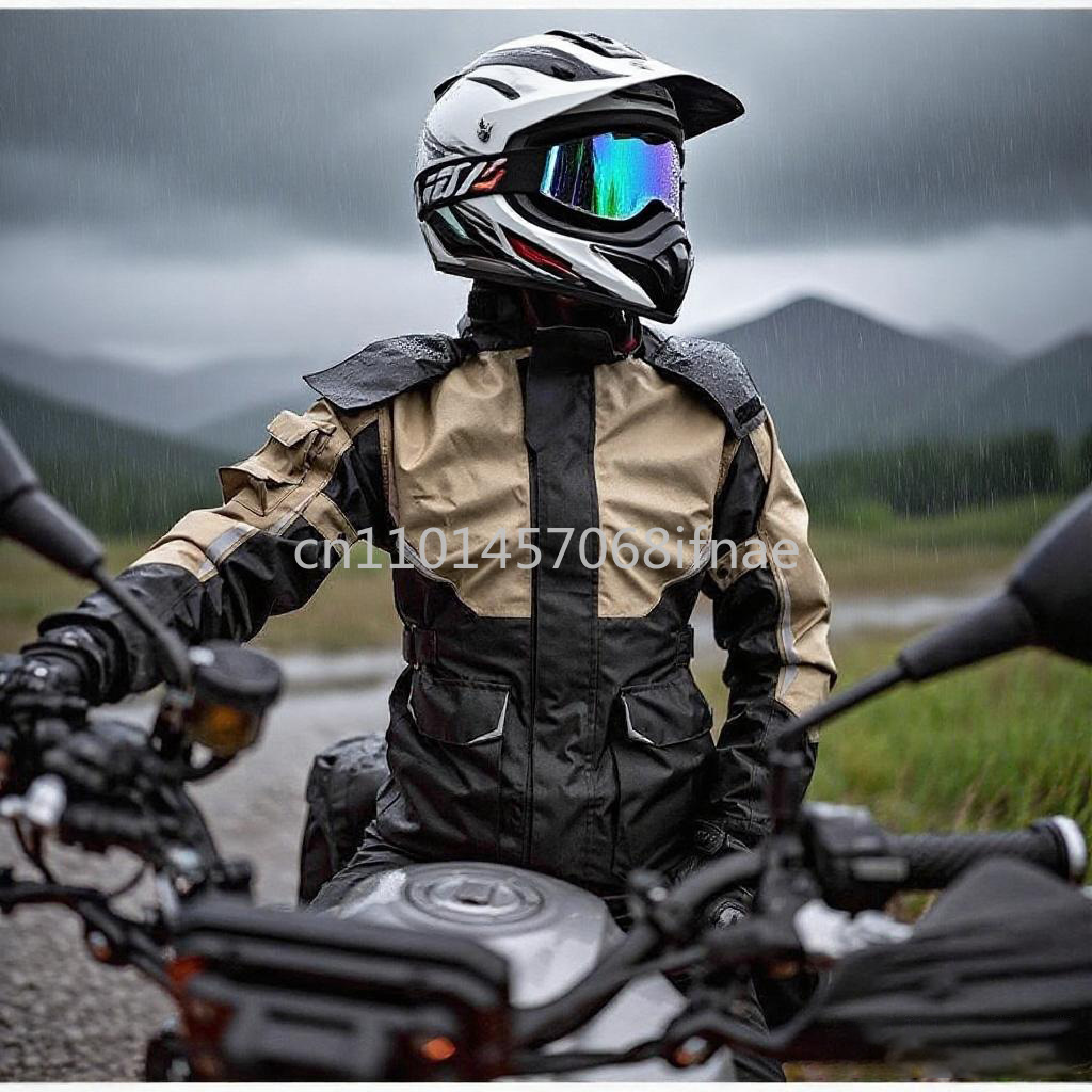 男性女性防水オートバイライダーレインコートスーツセット反射ラ - Gearx Motorcycle Jacket のレビューと価格