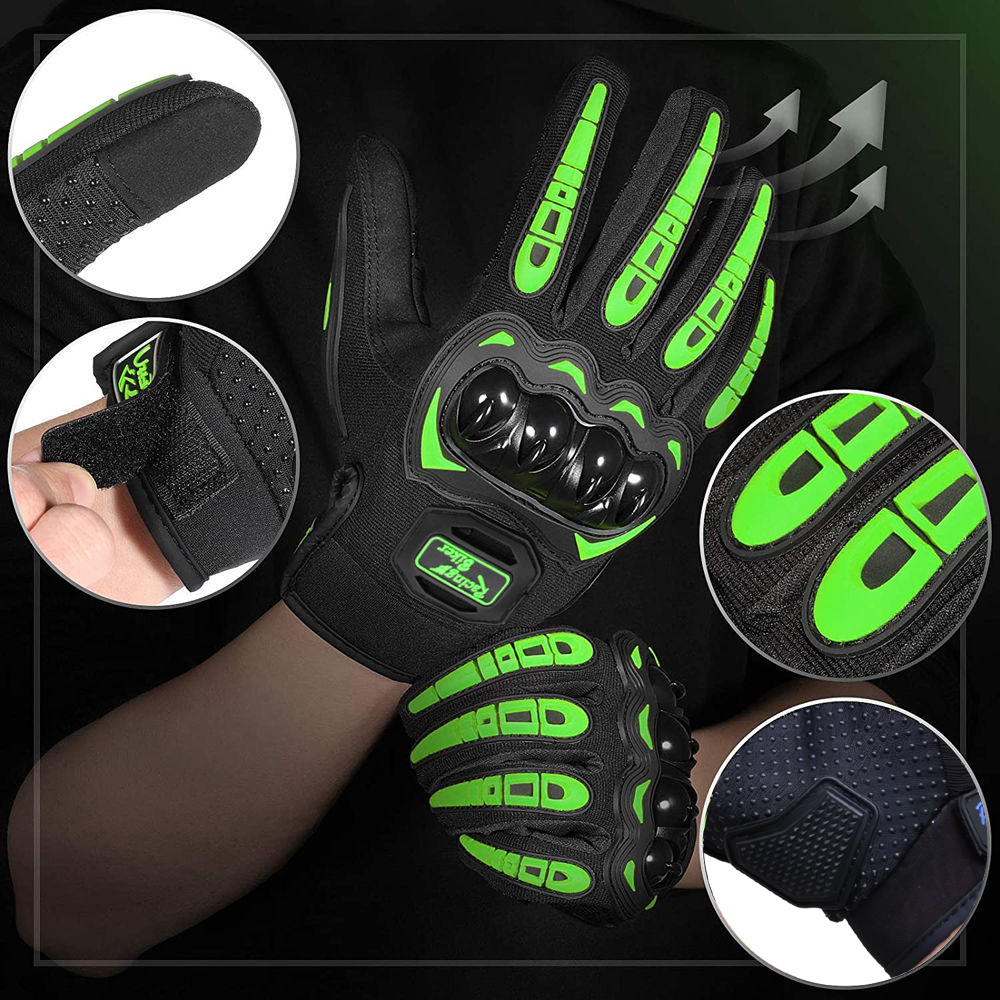 オートバイレーシンググローブ男性夏通気性ブルーモトクロス保護 - Motorcycle Gear Gloves のレビューと価格