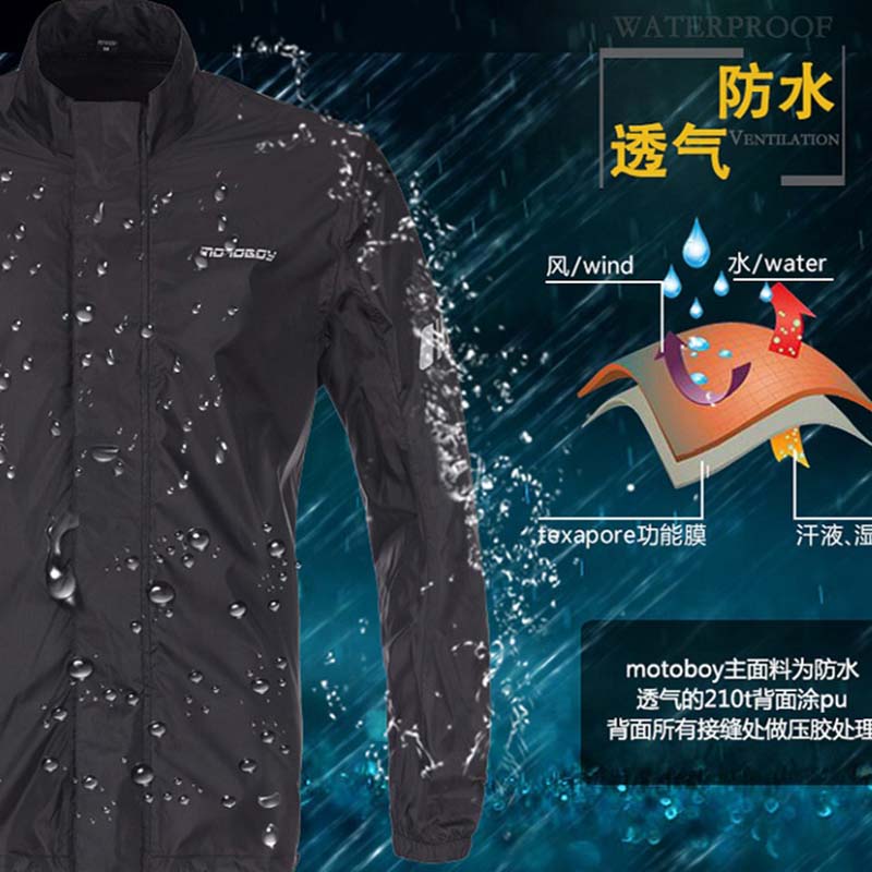 超薄型レインコート防水バイク用男性レインコート MOTOBO - Motorcycle Gear Companies のレビューと価格