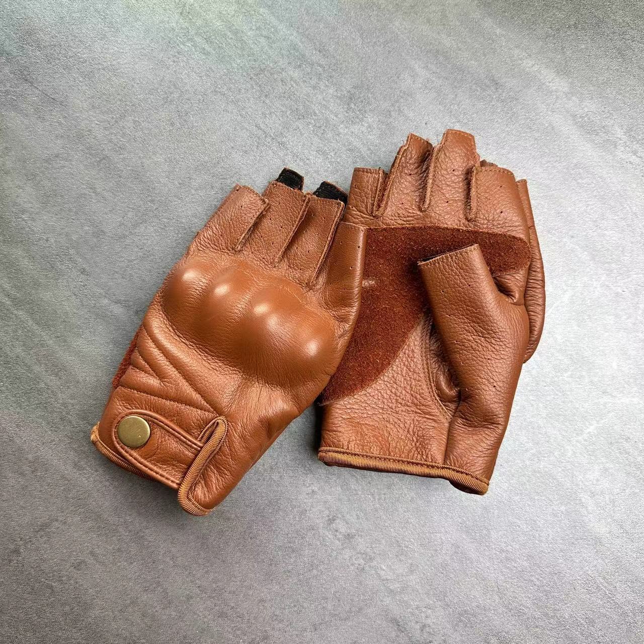 レトロオートバイグローブ男性と女性用サイクリング機関車保護具 - Motorcycle Gear Gloves のレビューと価格