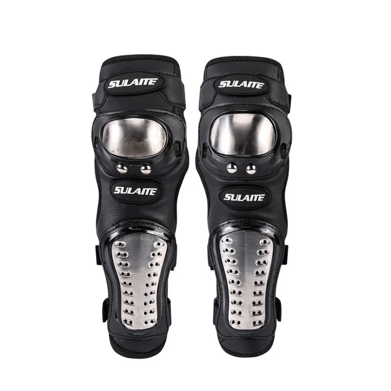 4 ピース/セットオートバイニーパッドステンレス鋼モト肘膝パ - Motorcycle Gear Equipment のレビューと価格