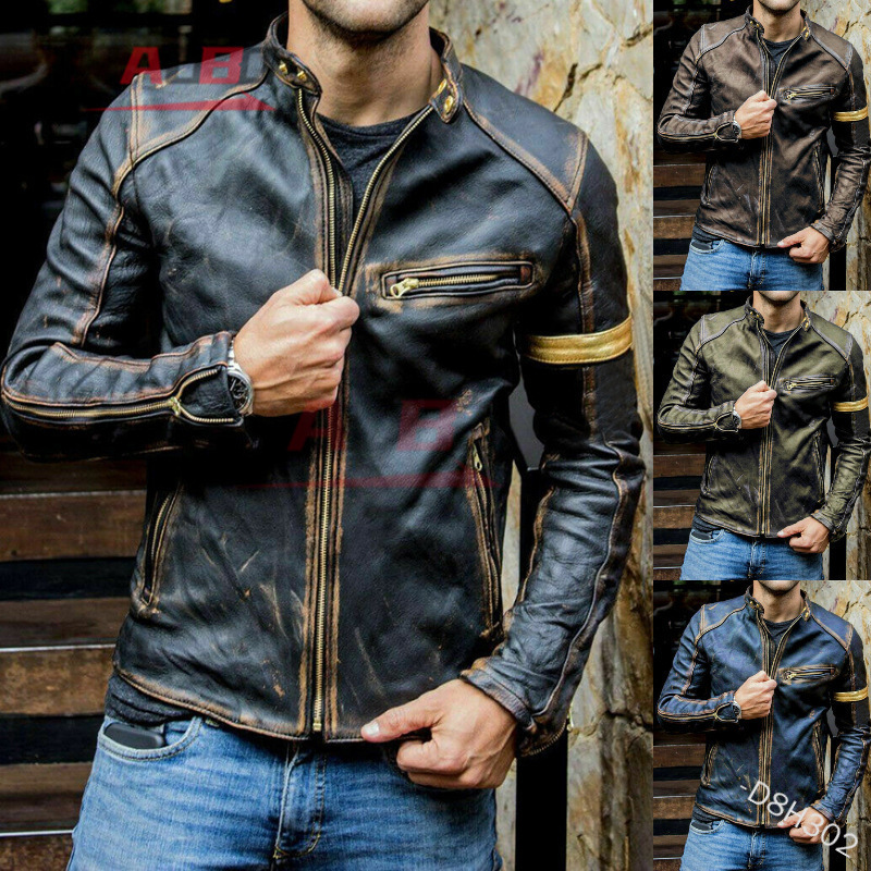 オートバイレトロレザージャケットストリートウェアブレザーカジ - Gearx Motorcycle Jacket のレビューと価格