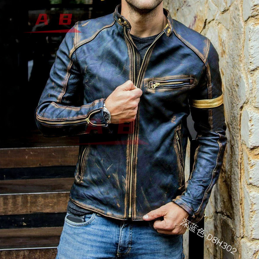 オートバイレトロレザージャケットストリートウェアブレザーカジ - Gearx Motorcycle Jacket のレビューと価格