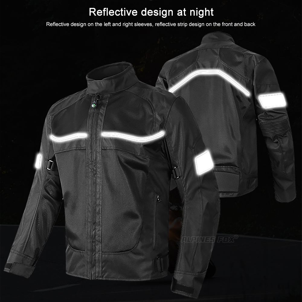 男性用反射オートバイジャケット,モトクロスジャケット,オート - Gearx Motorcycle Jacket のレビューと価格